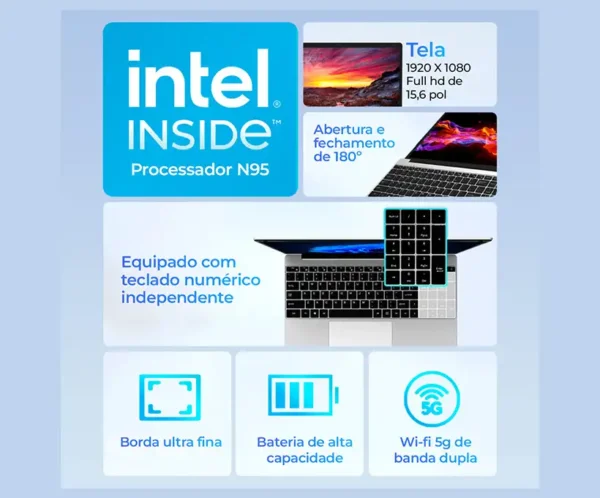 4 EZBOOK S7 Notebook UNU EZBook S7 HI Tela 15.6" RAM 12Gb SSD 640Gb Intel 5302U