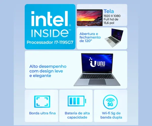 Notebook Unu Ezbook S8 Intel I7 32gb Ram  1tb Ssd Windows 11