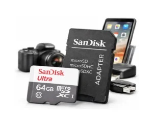 Cartão De Memória Micro Sd 64gb 1 Cartão De Memória Sandisk Micro Sd 64gb Classe 10 Alta Velocidade 100mbs P/ Celular Câmera Drone Console