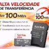Cartão De Memória Sandisk Micro Sd 64gb Classe 10 Alta Velocidade 100mbs P/ Celular Câmera Drone Console